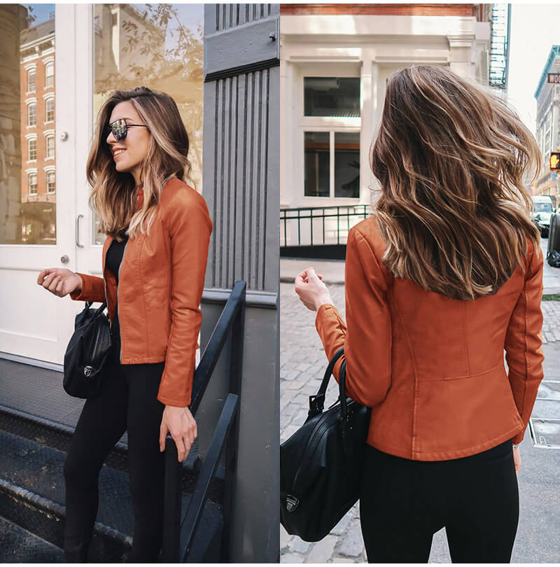 Lema – stilvolle farbige lederjacke