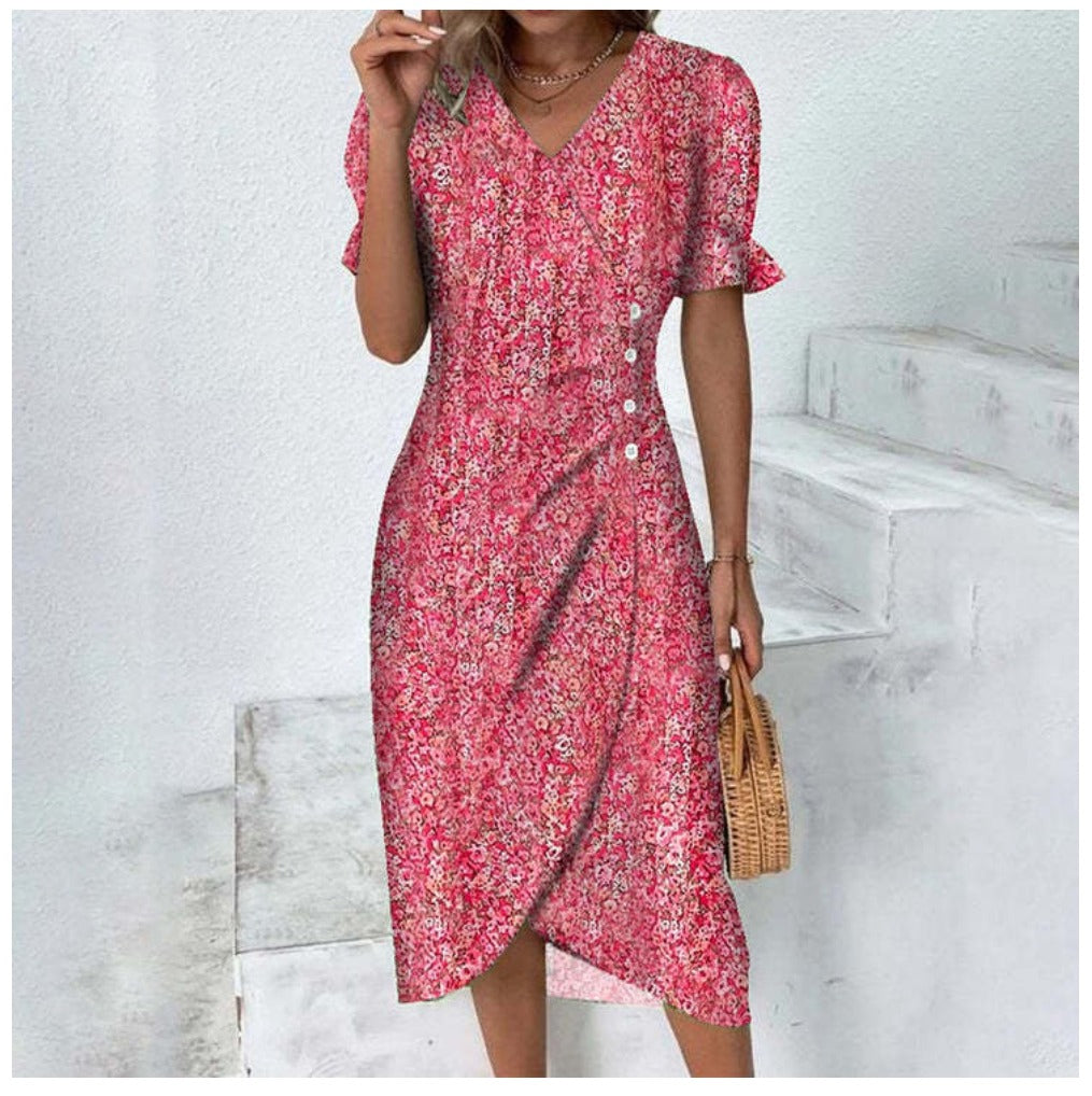 Rosa Midi Kleid für Damen