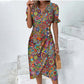 Bunt Midi Kleid für Damen