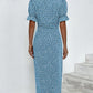 Blau Midi Kleid für Damen