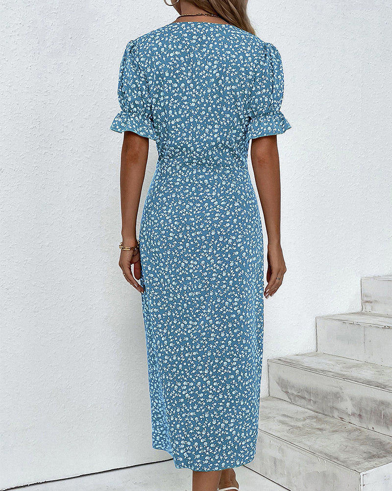 Blau Midi Kleid für Damen