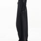 Leja - layered button hose mit weitem bein für frauen