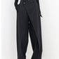 Leja - layered button hose mit weitem bein für frauen