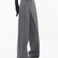Leja - layered button hose mit weitem bein für frauen