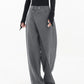 Leja - layered button hose mit weitem bein für frauen