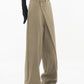 Leja - layered button hose mit weitem bein für frauen