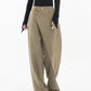 Leja - layered button hose mit weitem bein für frauen