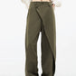Leja - layered button hose mit weitem bein für frauen