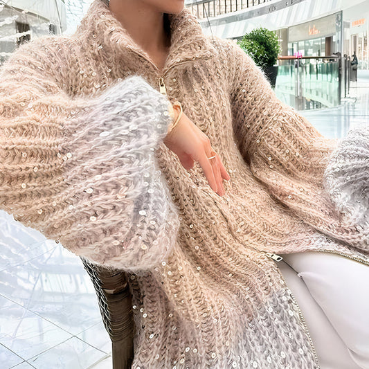 Strahlender seidenpullover - Brenna