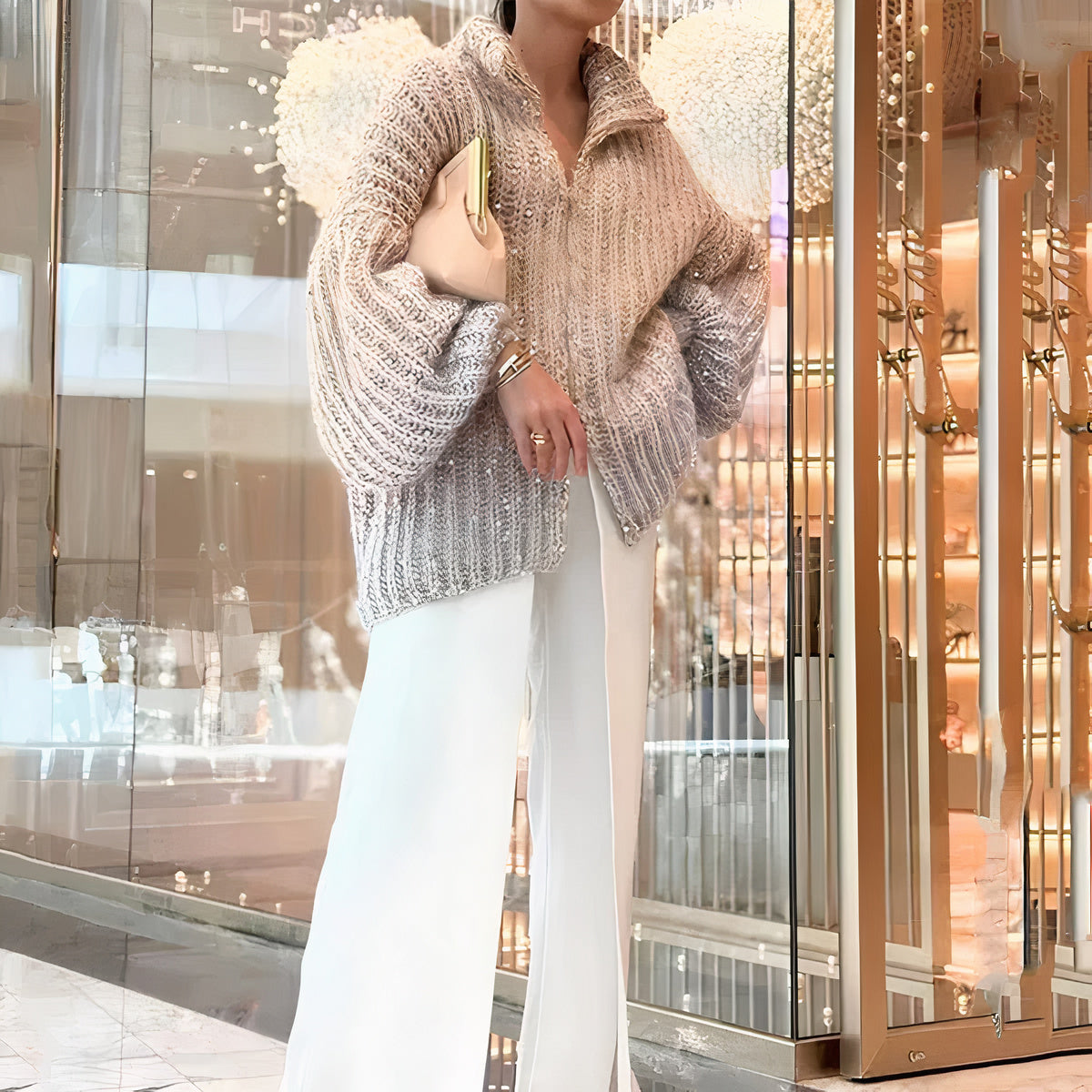 Strahlender seidenpullover - Brenna