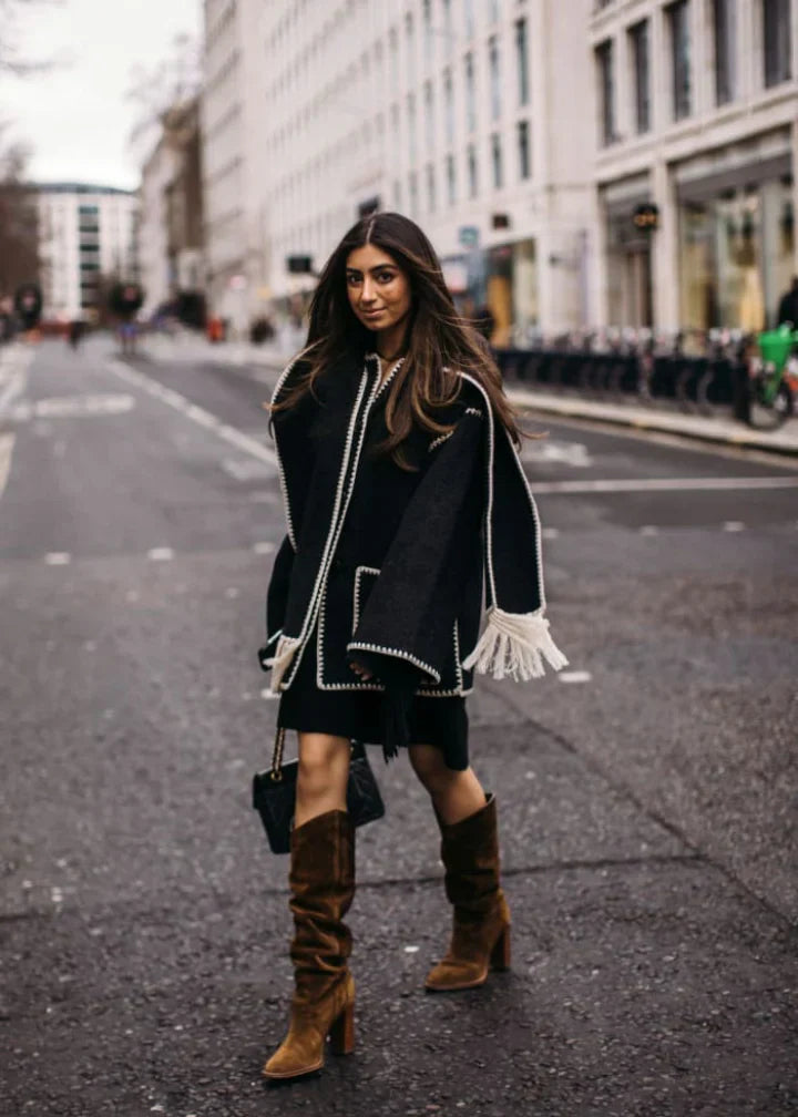 Keyra - luxe jacke mit schal