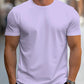 Lila lässiges Rundhals-T-Shirt für Herren