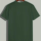 Dunkelgrün lässiges Rundhals-T-Shirt für Herren
