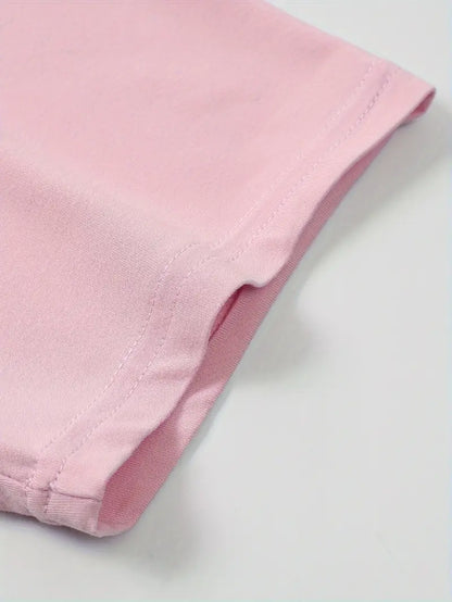 Rosa lässiges Rundhals-T-Shirt für HerrenDunkelblau lässiges Rundhals-T-Shirt für Herren