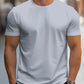 Grauer lässiges Rundhals-T-Shirt für Herren