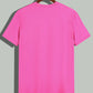Pink lässiges Rundhals-T-Shirt für Herren