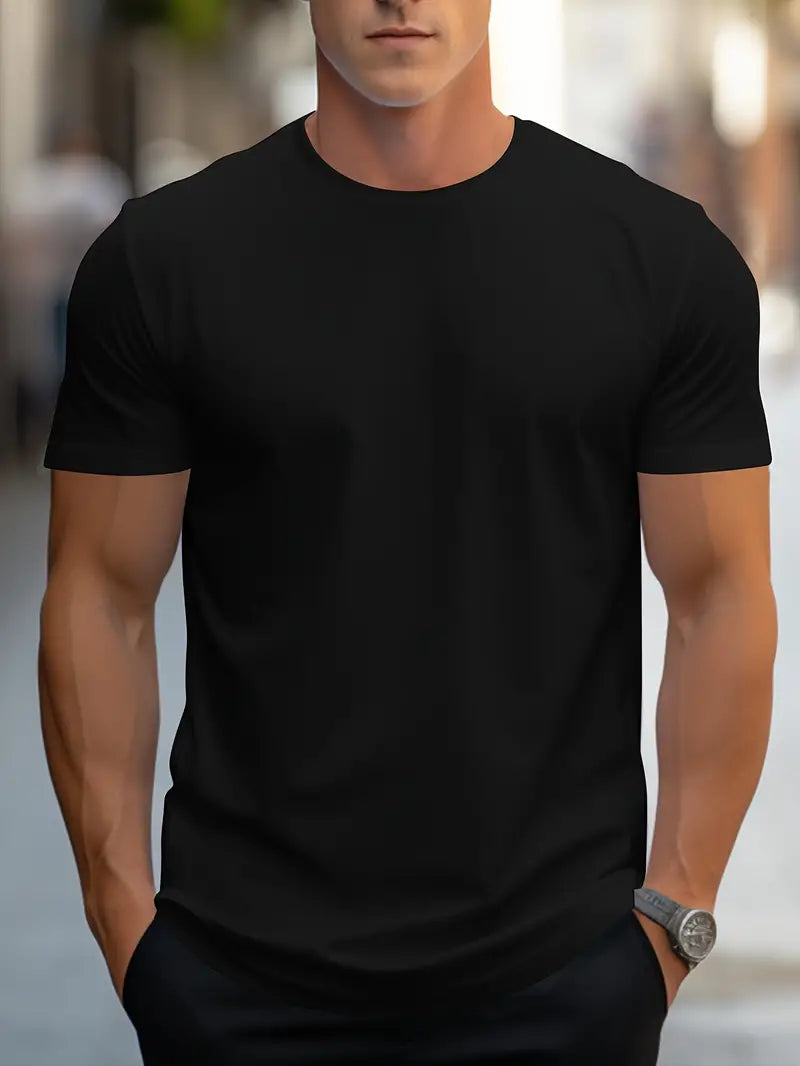 Aristos – klassisches herren-t-shirt mit rundhalsausschnitt
