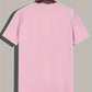 Rosa lässiges Rundhals-T-Shirt für Herren