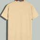 Aprikose lässiges Rundhals-T-Shirt für Herren