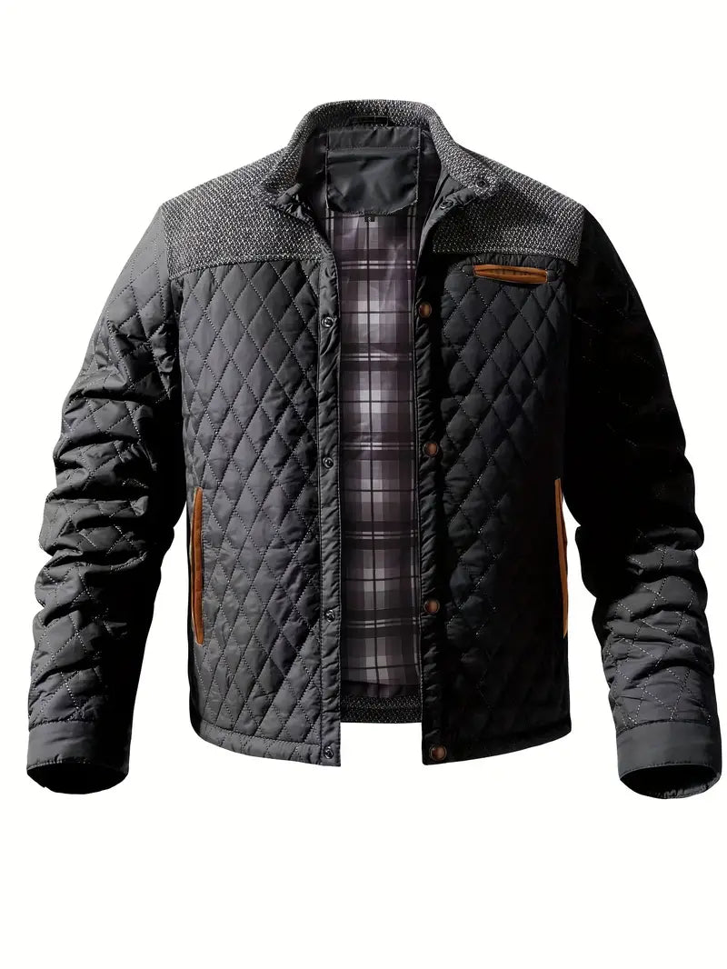 Wattierte herrenjacke mit stehkragen – keith