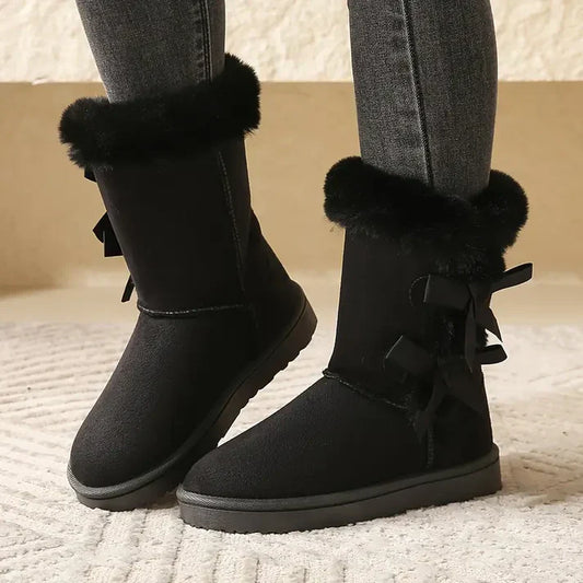 Klassische, mittelhohe schneestiefel für damen - Marianne