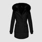 Stylisch – parka für damen mit schwarzem kunstfell