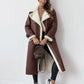 Monroe - eleganter langer wintermantel für damen