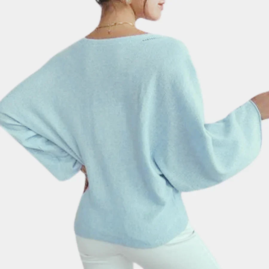 Mia – bezaubernder pullover mit blumenstickerei für damen