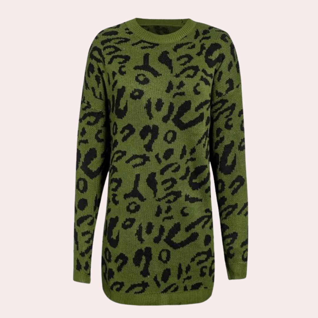 Joska - eleganter damenpullover mit trendigem leopardenmuster