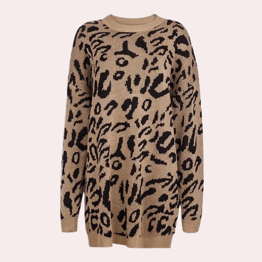 Joska - eleganter damenpullover mit trendigem leopardenmuster