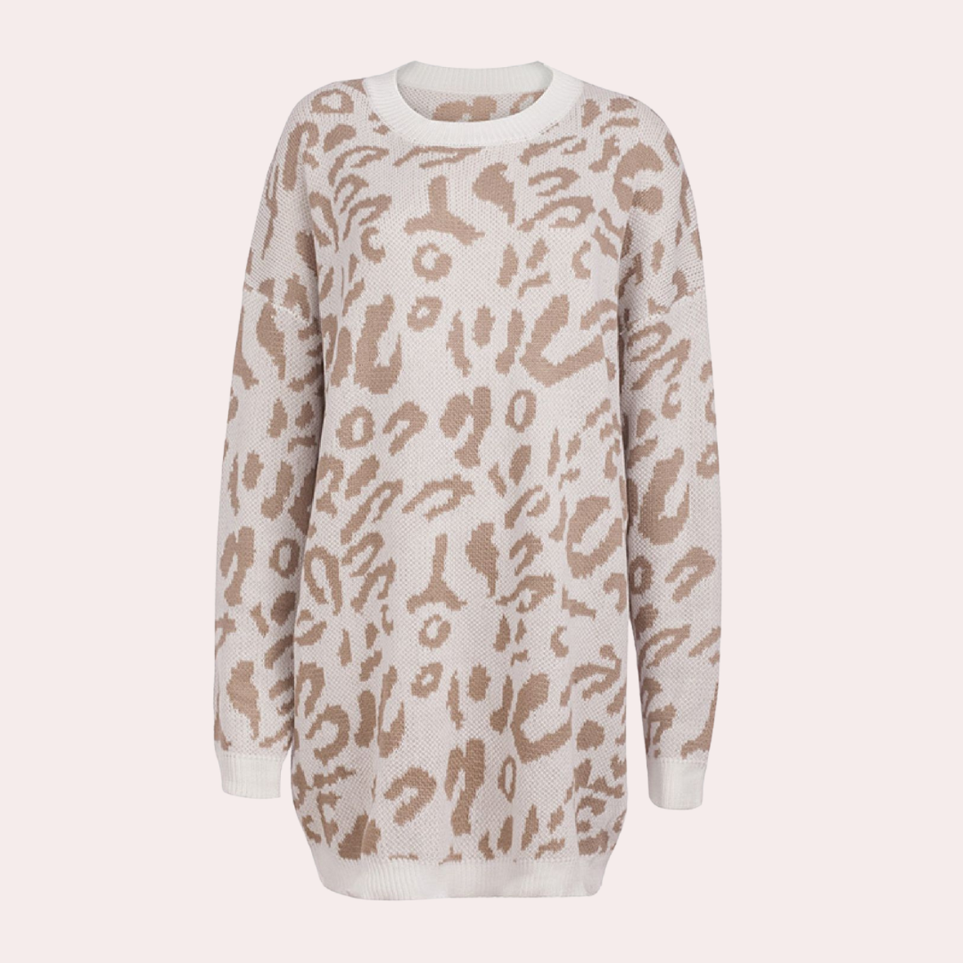 Joska - eleganter damenpullover mit trendigem leopardenmuster