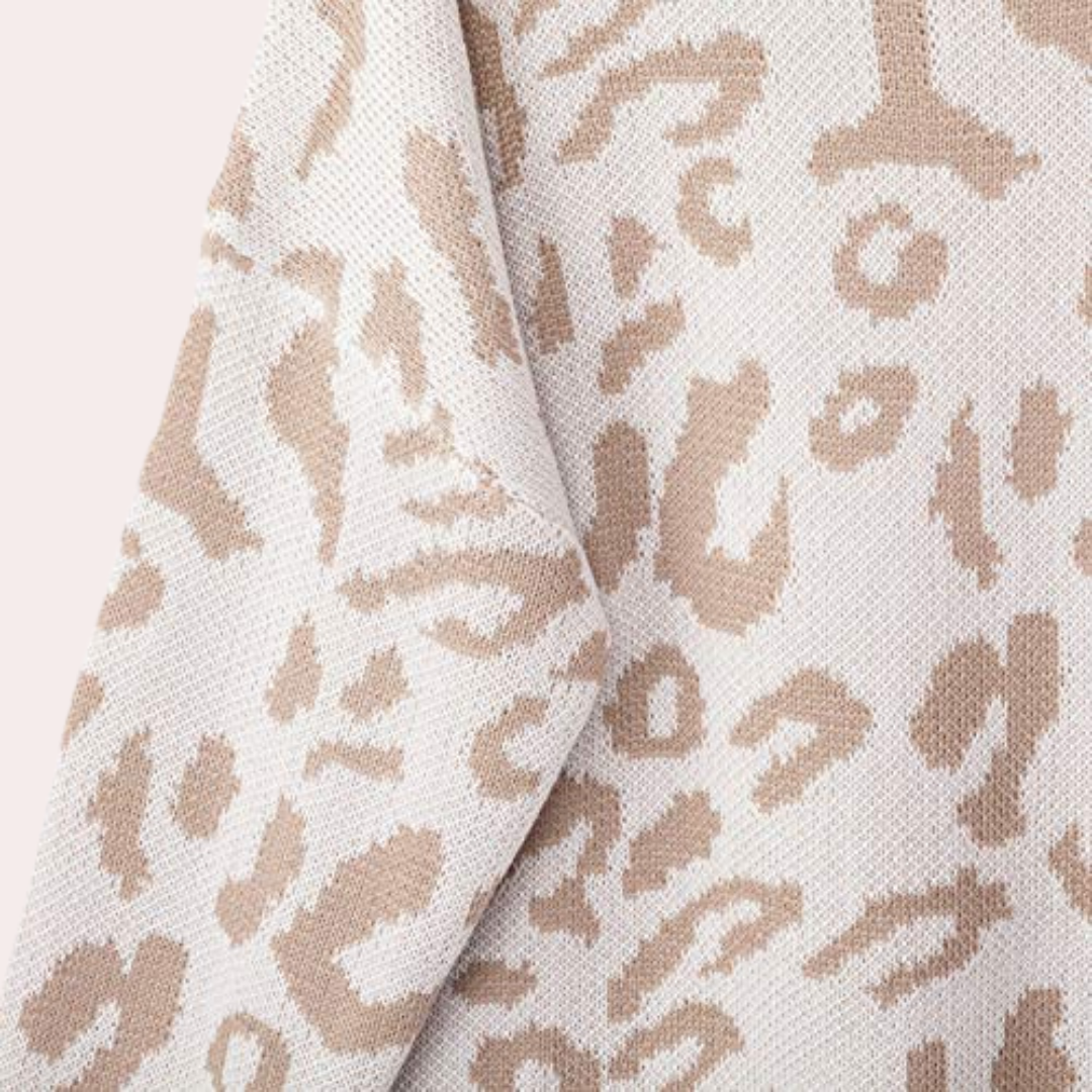 Joska - eleganter damenpullover mit trendigem leopardenmuster