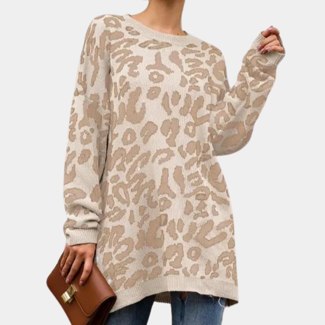 Joska - eleganter damenpullover mit trendigem leopardenmuster