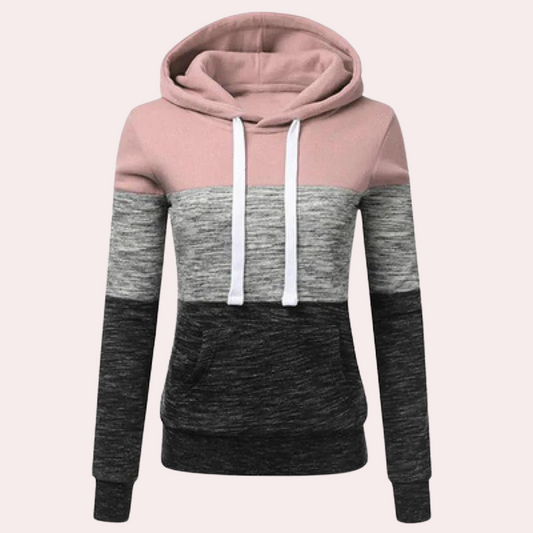 Siobhan - gemütlicher mehrfarbiger kapuzenpullover für damen