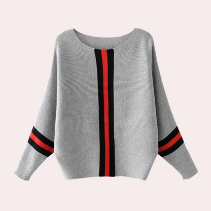 Karine - modischer damenpulli mit eleganten, minimalistischen streifen