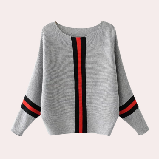 Karine - modischer damenpulli mit eleganten, minimalistischen streifen