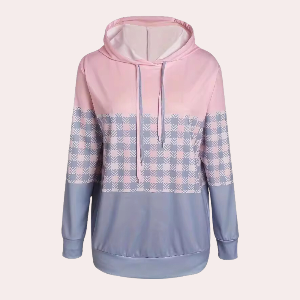 Emmanuelle – modisches und bequemes karo-sweatshirt für damen