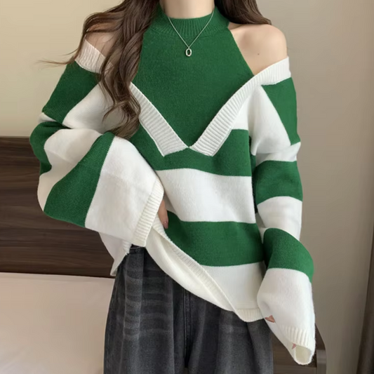 Portia – eleganter cold-shoulder-pullover für damen
