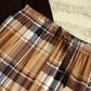 Inge - luxuriöses komfort-top mit rundhalsausschnitt und trendigem karo-hosen-set