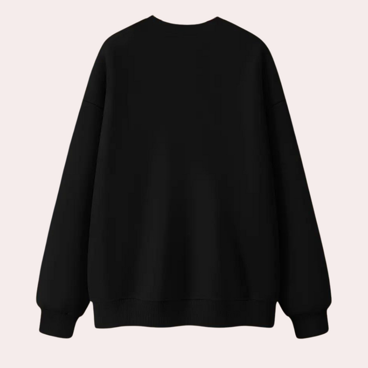 Margaret - stylischer halloween-pullover für damen mit süßem hundeaufdruck