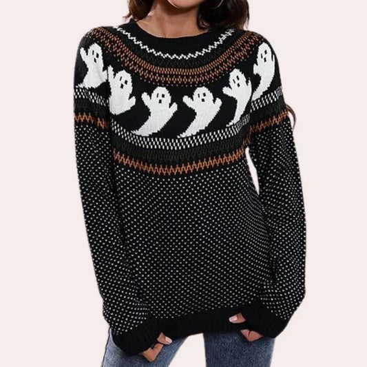 Stylischer cousins-halloween-pullover für damen – perfekt für die feiertage!