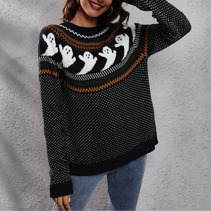 Stylischer cousins-halloween-pullover für damen – perfekt für die feiertage!