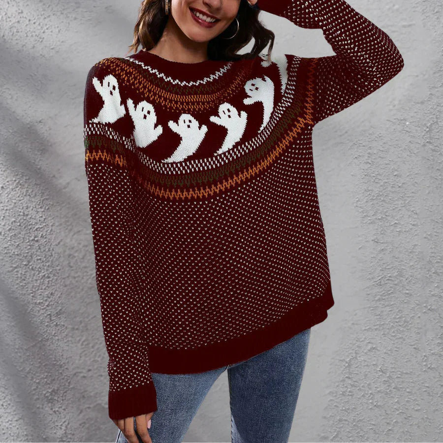 Stylischer cousins-halloween-pullover für damen – perfekt für die feiertage!