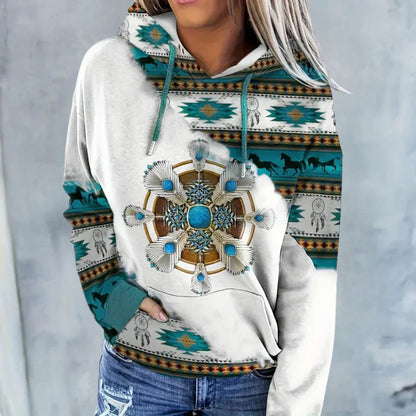 Mea – trendiges damen-sweatshirt mit kapuze für einen kreativen look