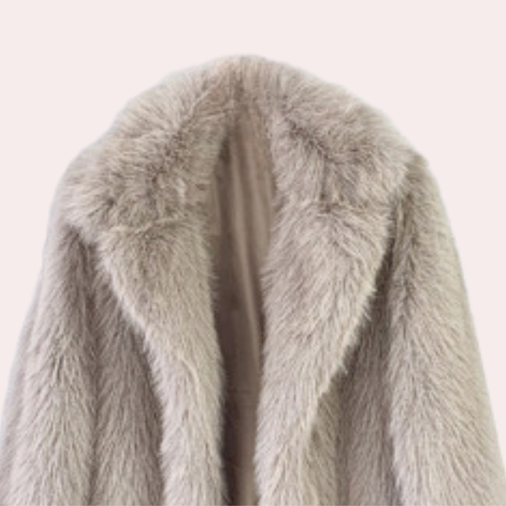 Tara – eleganter plüsch-wintermantel für damen