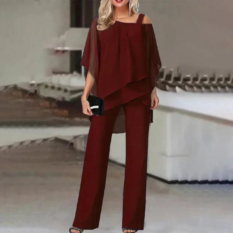 Wilma – elegantes, schulterfreies zweiteiler-set für damen