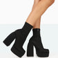 Charlie schwarze nylon-stiefeletten