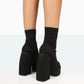 Charlie schwarze nylon-stiefeletten
