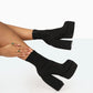 Charlie schwarze nylon-stiefeletten