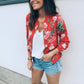 Axelle – damen-ubergangsjacke mit blumendruck